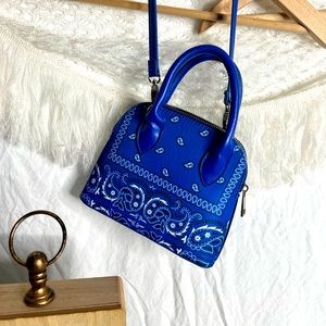 Blue Bandanna Crossbody Bag